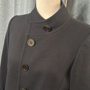 NWOT Tahari Arthur S. Levine Formal Black Jacket Button Down Scoop Neck Size 6